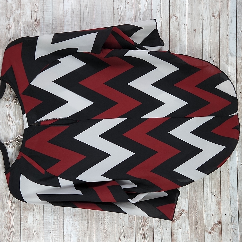 Absolute Angel NY, 0303, women's top, red, White, blk, no sz label - Picture 6 of 8